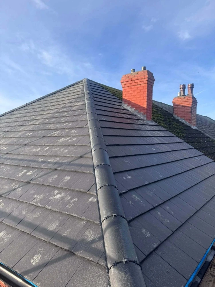 Completed roofing project in Newcastle