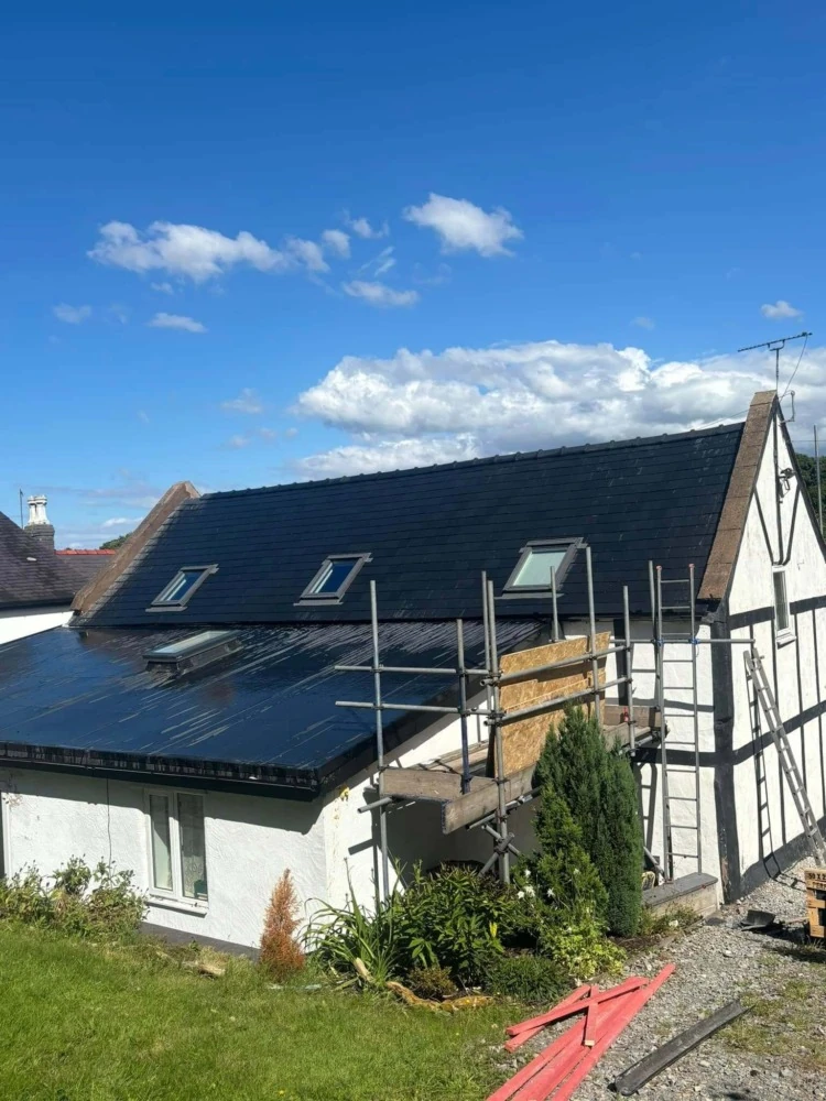 Roof tiling project in Newcastle