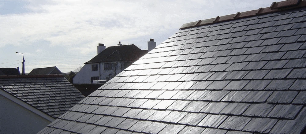 Slate roof under construction on a Newcastle home